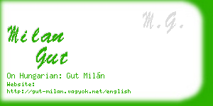 milan gut business card